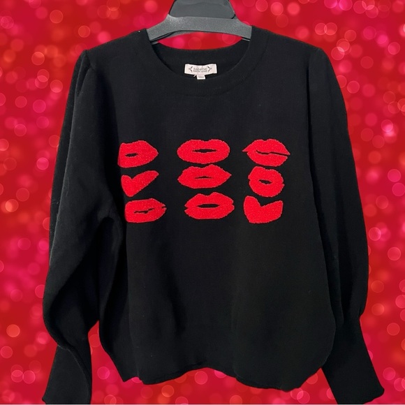 Nanette Lepore Hot Lips Sweatshirt Valentine’s Day Kiss Size XL NEW Ships Fast! - Picture 1 of 6